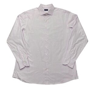 Proper Cloth Dress Shirt Mens Long Sleeve Button‎ Up Lavender Men's Size 18 XL